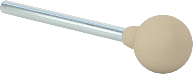 Metaller için Pamuk Laminatlı Taşlama Ucu, 1/8" Şaft Çapı, 1/2" bilyalı başlık, 80 Kum