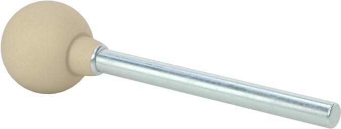 Metaller için Pamuk Laminatlı Taşlama Ucu, 1/8" Şaft Çapı, 1/2" bilyalı başlık, 80 Kum