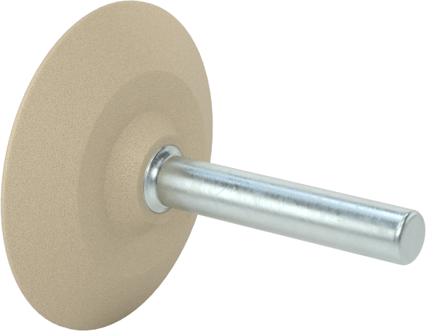 Metaller için Pamuk Laminatlı Taşlama Ucu, 1/4" Şaft Çapı, 1-5/8“ Çap x 3/8” Uzunluklu Başlık, 80 Kum