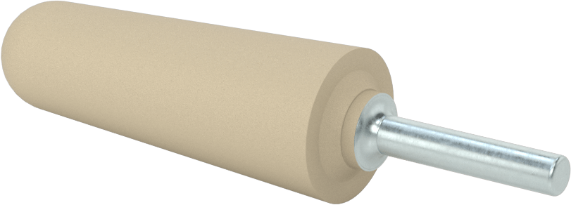 Metaller için Pamuk Laminatlı Taşlama Ucu, 1/4" Şaft Çapı, 1“ Çap x 2-3/4” Uzunluk Konik Baş, 80 Kum