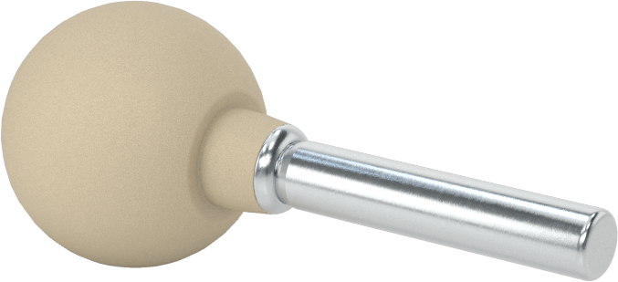 Metaller için Pamuk Laminatlı Taşlama Ucu, 1/4" Şaft Çapı, 1" Top Başlık, 80 Kum
