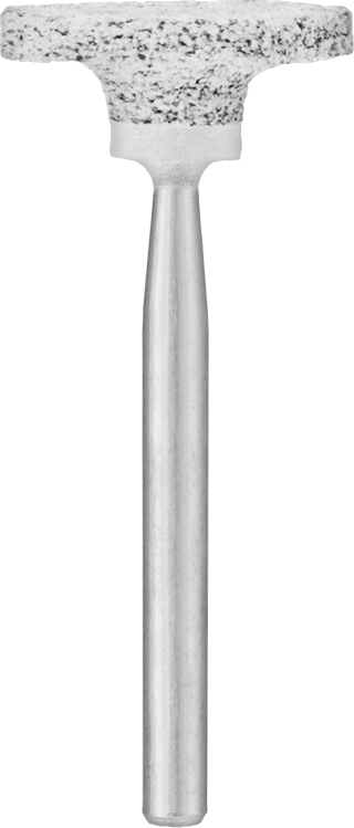Metaller için Pamuk Laminatlı Taşlama Ucu, 1/4" Şaft Çapı, 3/4“ Çap x 3/32” Uzunluk Baş