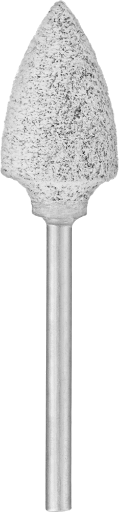 Metaller için Pamuk Laminatlı Taşlama Ucu, 1/8" Şaft Çapı, 3/8“ Çap x 3/4” Uzunluk Konik Başlık