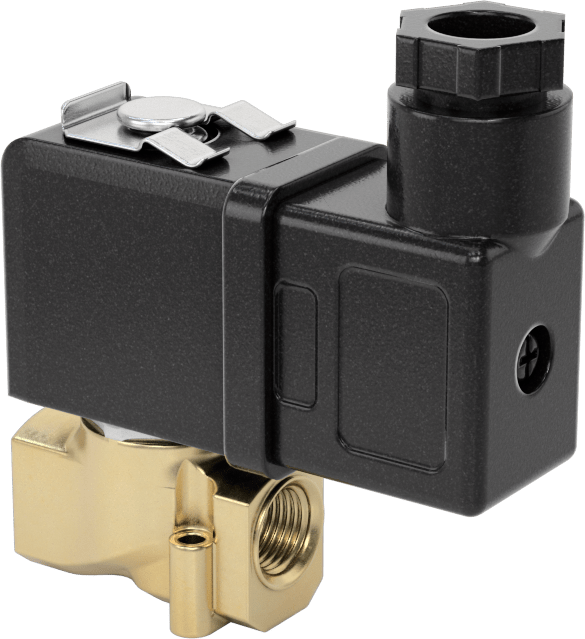 Soğutma Suyu için Kompakt Solenoid Açma/Kapama Valfi, DIN Bağlantılı Pirinç Gövde, 24V AC, 0,16 Cv
