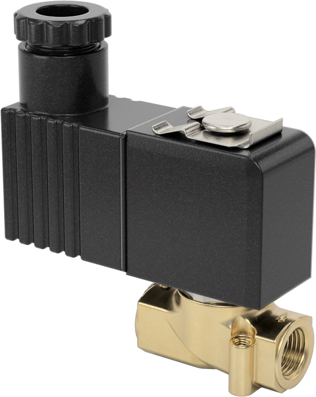 Soğutma Suyu için Kompakt Solenoid Açma/Kapama Valfi, DIN Bağlantılı Pirinç Gövde, 120V AC, 0,29 Cv