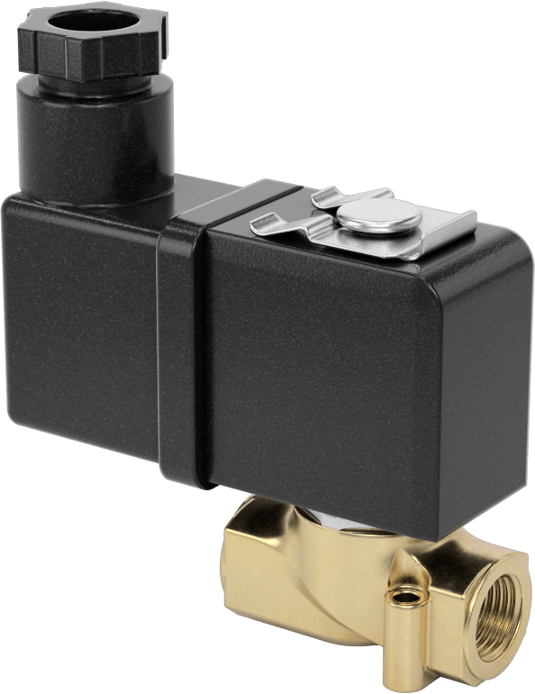 Soğutma Suyu için Kompakt Solenoid Açma/Kapama Valfi, DIN Bağlantılı Pirinç Gövde, 24V AC, 0,29 Cv