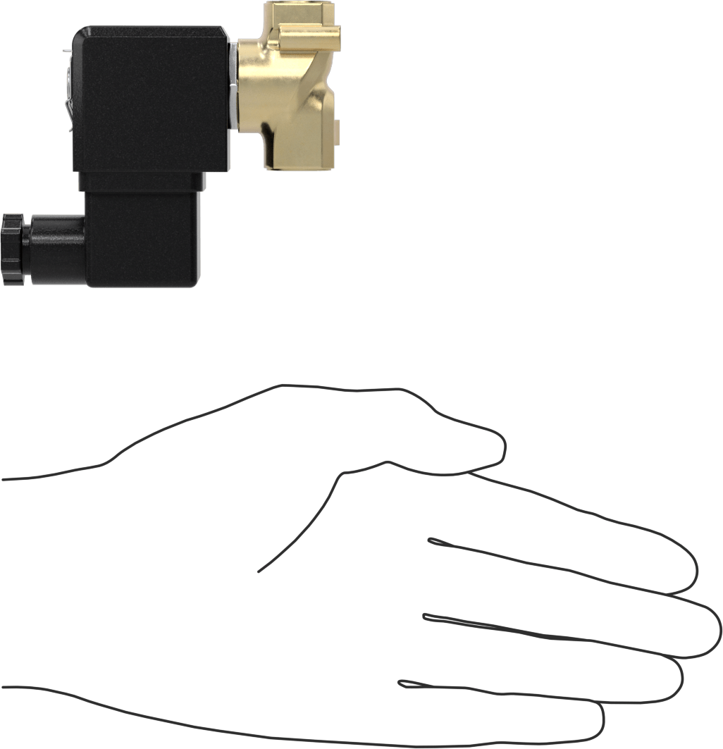 Soğutma Suyu için Kompakt Solenoid Açma/Kapama Valfi, DIN Bağlantılı Pirinç Gövde, 24V AC, 0,35 Cv
