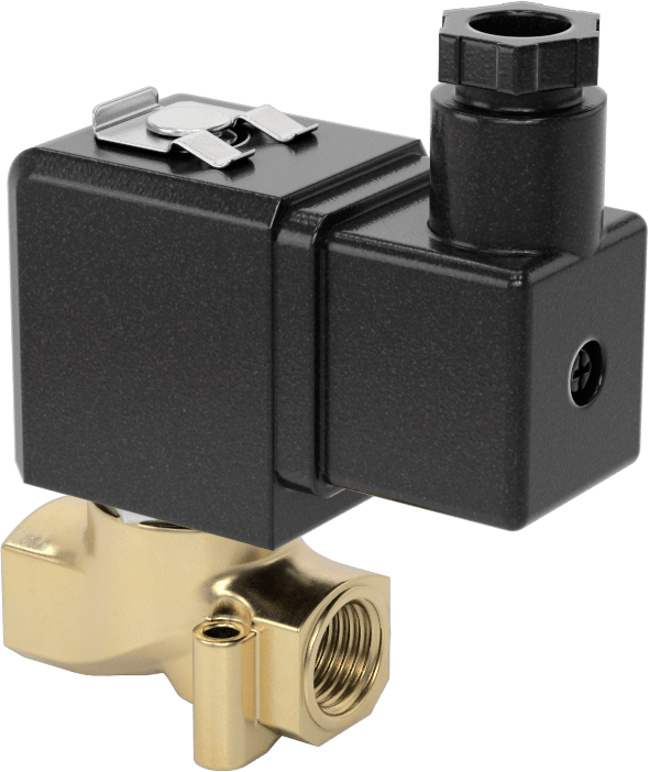 Soğutma Suyu için Kompakt Solenoid Açma/Kapama Valfi, DIN Bağlantılı Pirinç Gövde, 24V DC, 0,35 Cv