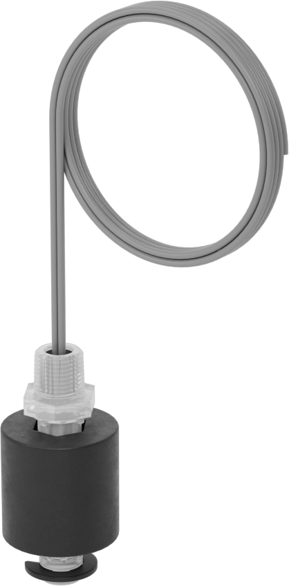 Dikey Montajlı Şamandıra Anahtarı, Yakıtlar ve yağlar için, Buna-N Şamandıra, 1/8 NPT, 35°-250°F
