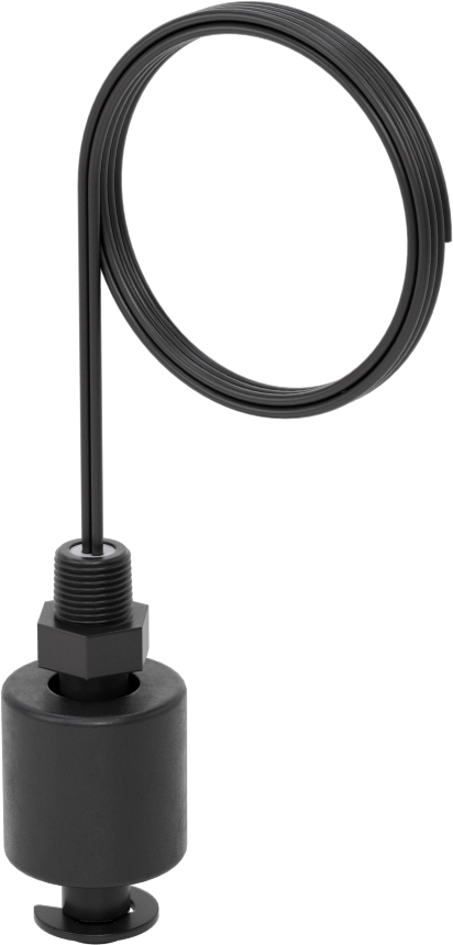 Dikey Montajlı Şamandıra Anahtarı, Yakıtlar ve yağlar için, Buna-N Şamandıra, 1/8 NPT, 35°-145°F