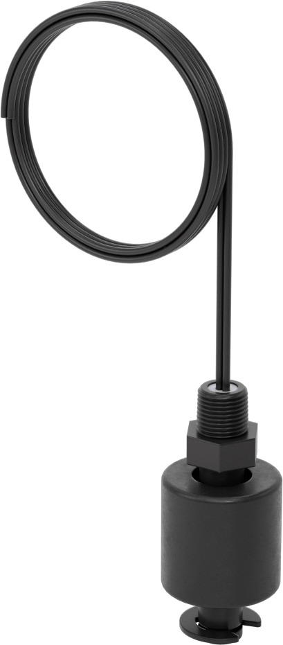 Dikey Montajlı Şamandıra Anahtarı, Yakıtlar ve yağlar için, Buna-N Şamandıra, 1/8 NPT, 35°-145°F