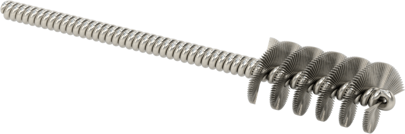 Bükümlü Saplı Çelik Boru Fırçası, 1/2" fırça çapı