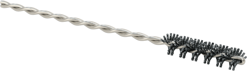 Zımpara Tüp Fırçası, Bükümlü Şaft, 1/4" Fırça Çapı, Esnek Kıl