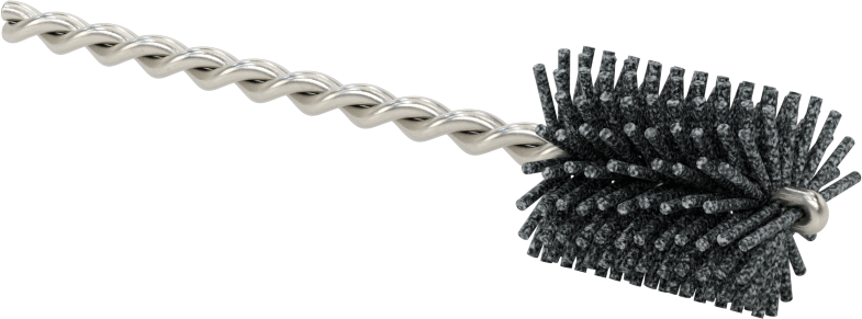 Zımpara Tüp Fırçası, Büküm Şaftı, 3/4" Fırça Çapı, Esnek Kıl, 120 Kum
