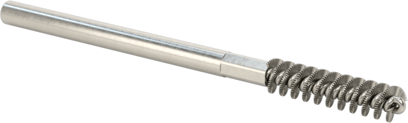 Yuvarlak Şaftlı Paslanmaz Çelik Boru Fırçası, 1/4" Fırça Çapı