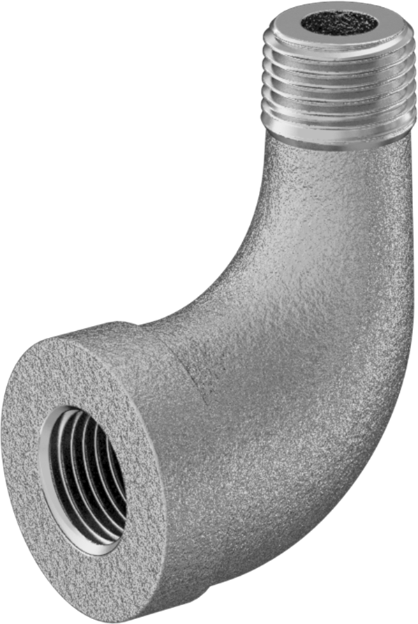İngiliz Standardı Düşük Basınçlı 304 Paslanmaz Çelik Boru Bağlantı Parçası, 90 Derece Dirsek Adaptörü, 1/8 BSPT Dişi x Erkek