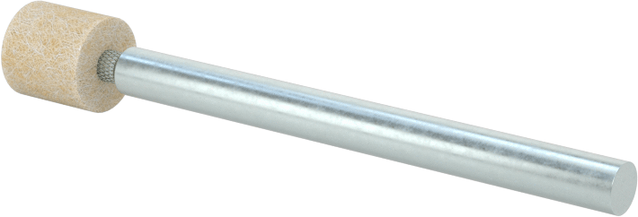 Düz Uçlu Silindir Parlatma Bobini, Yumuşak, 1/4“ Çap x 1/4” Uzunlukta Başlık