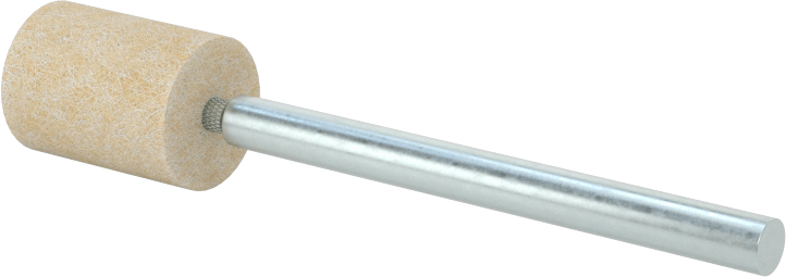 Düz Uçlu Silindir Parlatma Bobini, Sert, 3/8“ Çap x 1/2” Uzunlukta Baş