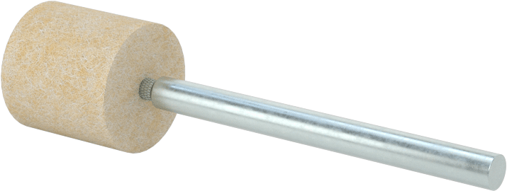 Düz Uçlu Silindir Parlatma Bobini, Ekstra Sert, 1/2“ Çap x 1/2” Uzunluk Başlık