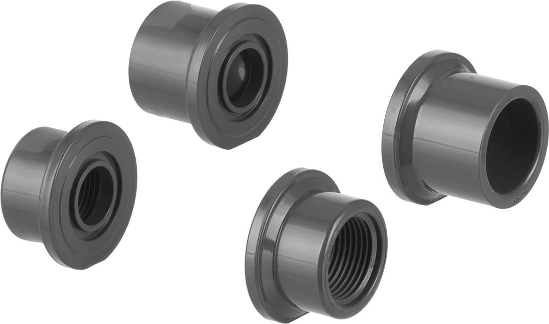 2-1/4" Dış Çaplı PVC Rakor Bağlantı Parçaları, 3/4 NPT&Sckt Bağlantı