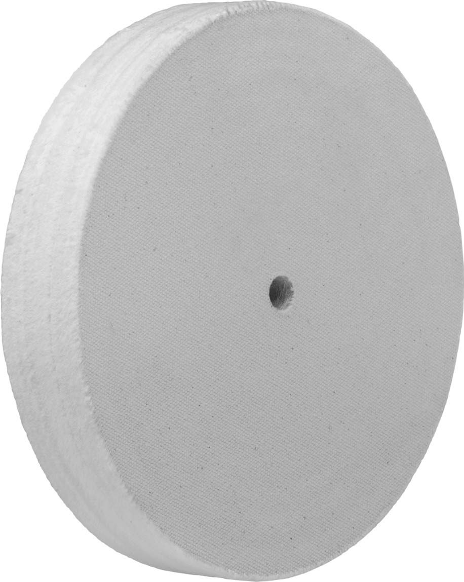 Düz Yüzeyler için Agresif Parlatma Tekerleği, 6 inç Çap x 2 inç Kalınlık, 1/2" Mil Deliği