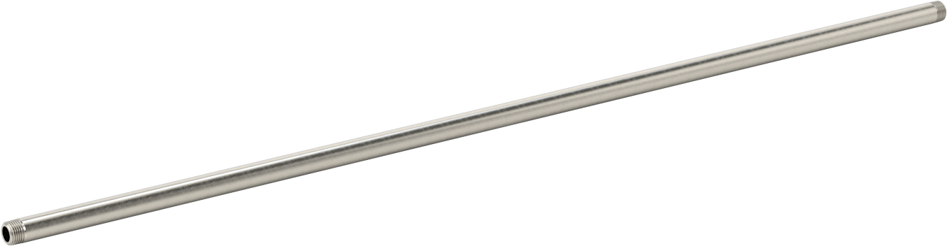 Standart Cidarlı 304/304L Paslanmaz Çelik Boru, Her İki Ucu Dişli, 1/8 Boru Boyutu, 20" Uzunluk