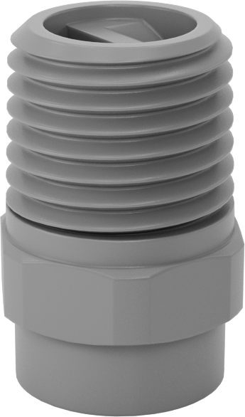 Tam Konik PVDF Plastik Püskürtme Nozulu, 1/4 NPT Erkek, 0.6 gpm @ 10 PSI, 60 Derece Püskürtme Açısı