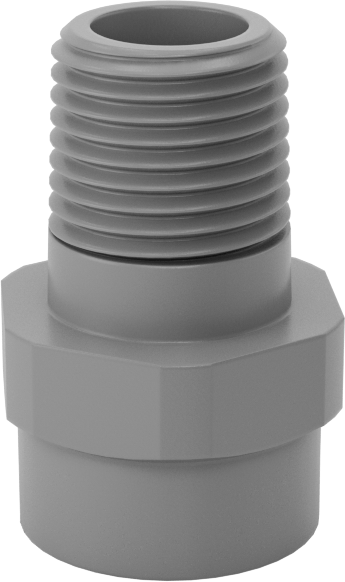 Tam Konik PVDF Plastik Püskürtme Nozulu, 1/8 NPT Erkek, 10 PSI'da 0,1 gpm, 90 Derece Püskürtme Açısı