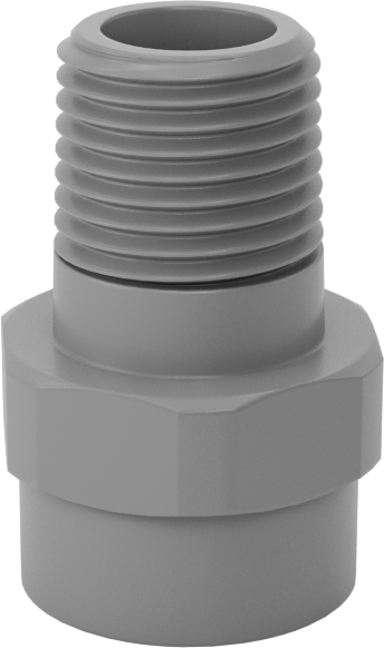 Tam Konik PVDF Plastik Püskürtme Nozulu, 1/8 NPT Erkek, 0,3 gpm 10 PSI'da, 90 Derece Püskürtme Açısı