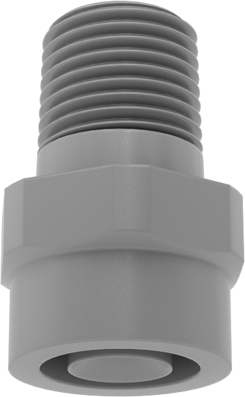 Tam Konik PVDF Plastik Püskürtme Nozulu, 1/8 NPT Erkek, 10 PSI'da 0,5 gpm, 120 Derece Püskürtme Açısı