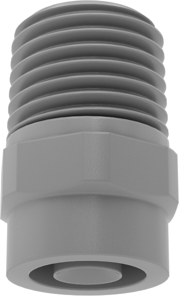 Tam Konik PVDF Plastik Püskürtme Nozulu, 1/4 NPT Erkek, 10 PSI'da 0,6 gpm, 90 Derece Püskürtme Açısı