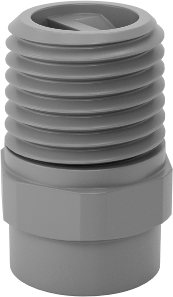 Tam Konik PVDF Plastik Püskürtme Nozulu, 1/4 NPT Erkek, 10 PSI'da 0,6 gpm, 90 Derece Püskürtme Açısı