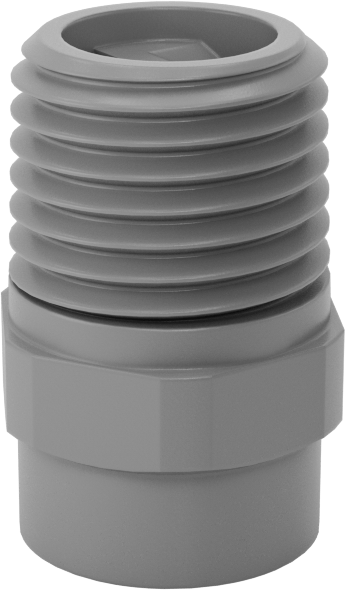 Tam Konik PVDF Plastik Püskürtme Nozulu, 1/4 NPT Erkek, 10 PSI'da 0,6 gpm, 120 Derece Püskürtme Açısı