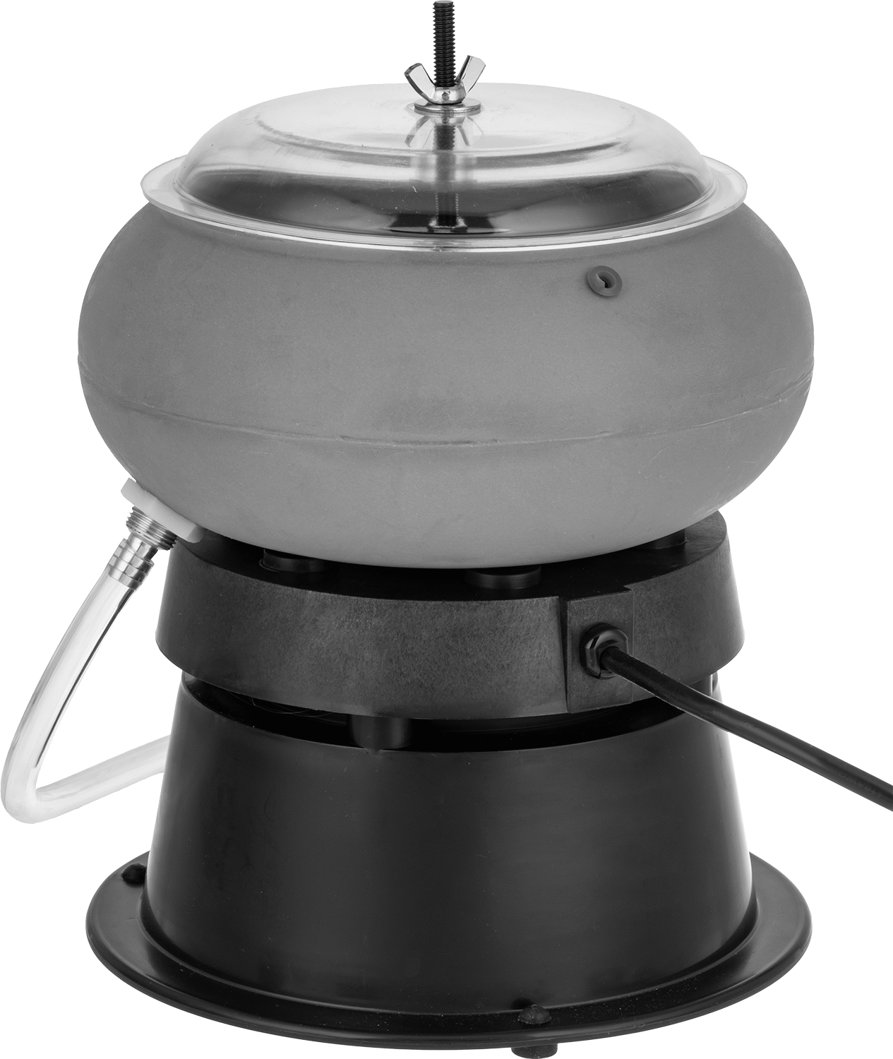 Orta Hizmet Tipi Hızlı Parlatma Titreşimli Tambur, 120V AC, 0,10 cu. ft. Kapasite, 10" Çanak İç Çapı