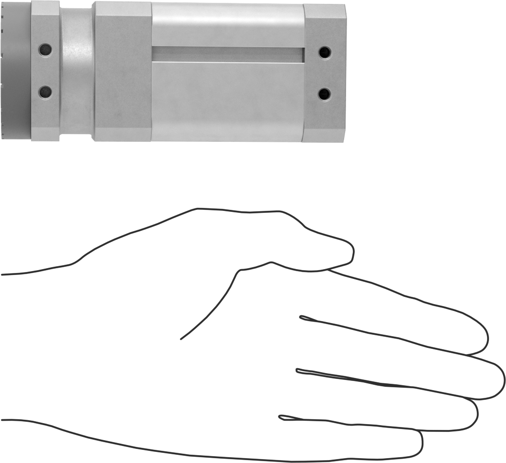 Pnömatik Manyetik Tutucu, Ağır Yük, Sürtünme Halkalı, 123 mm x 50 mm x 50 mm Toplam Boyut