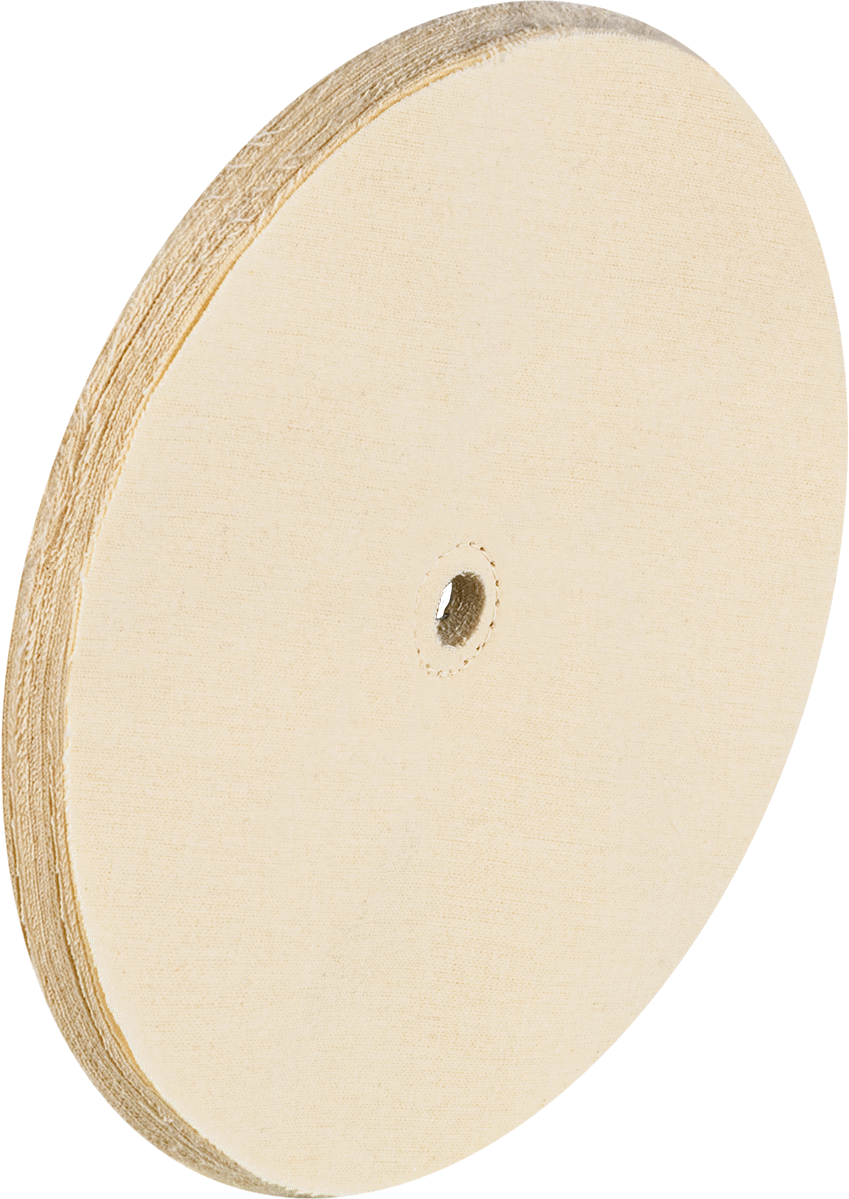 Kavisli Yüzeyler için Parlatma Tekerleği, Düz Mil için, 10" Çap, 3/4" Mil Deliği Çapı