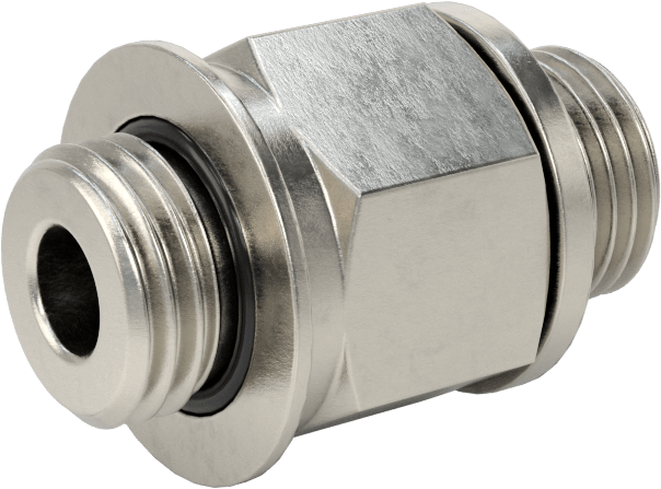 Aşırı Basınçlı 316 Paslanmaz Çelik Dişli Boru Bağlantı Elemanı, Düz Adaptör, 1/4 BSPP Erkek, M14 x 1,5 mm Erkek