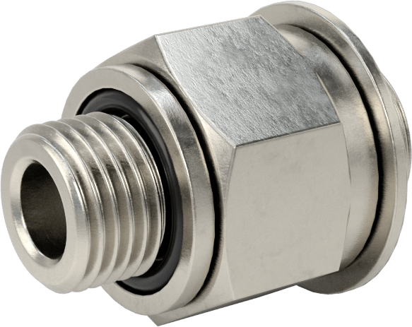 Aşırı Basınçlı 316 Paslanmaz Çelik Dişli Boru Bağlantı Elemanı, Düz Adaptör, 1/4 BSPP Erkek, M16 x 1,5 mm Erkek