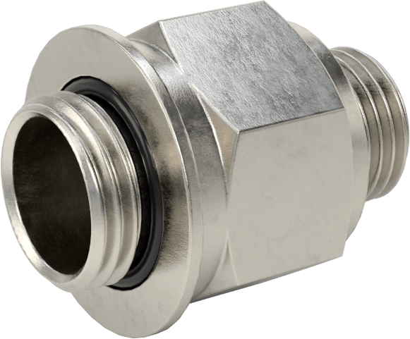 Aşırı Basınçlı 316 Paslanmaz Çelik Dişli Boru Bağlantı Elemanı, Düz Adaptör, 1/4 BSPP Erkek, M16 x 1,5 mm Erkek