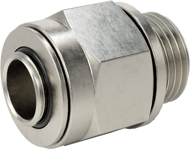 Aşırı Basınçlı 316 Paslanmaz Çelik Dişli Boru Bağlantı Elemanı, Düz Adaptör, 1/2 BSPP Erkek, M16 x 1,5 mm Erkek