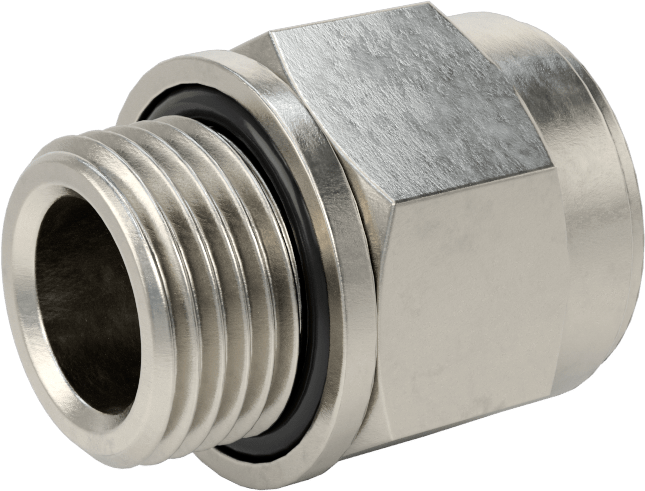 Aşırı Basınçlı 316 Paslanmaz Çelik Dişli Boru Bağlantı Elemanı, Düz Adaptör, 1/2 BSPP Erkek, M16 x 1,5 mm Erkek