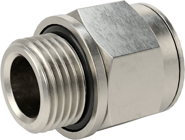 Aşırı Basınçlı 316 Paslanmaz Çelik Dişli Boru Bağlantı Elemanı, Düz Adaptör, 1/2 BSPP Erkek, M18 x 1,5 mm Erkek