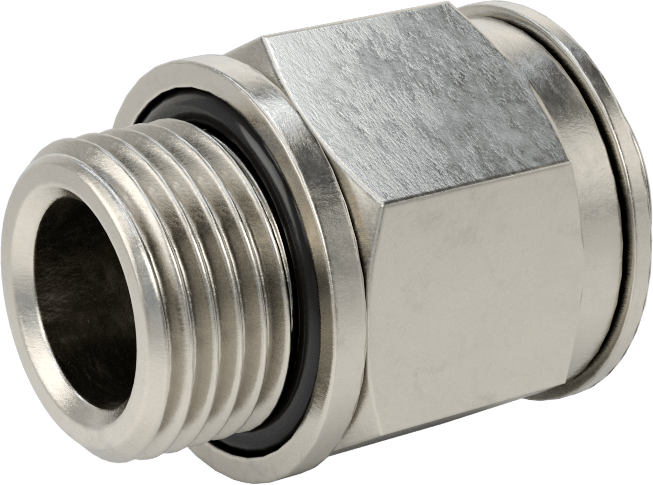 Aşırı Basınçlı 316 Paslanmaz Çelik Dişli Boru Bağlantı Elemanı, Düz Adaptör, 1/2 BSPP Erkek, M20 x 1,5 mm Erkek