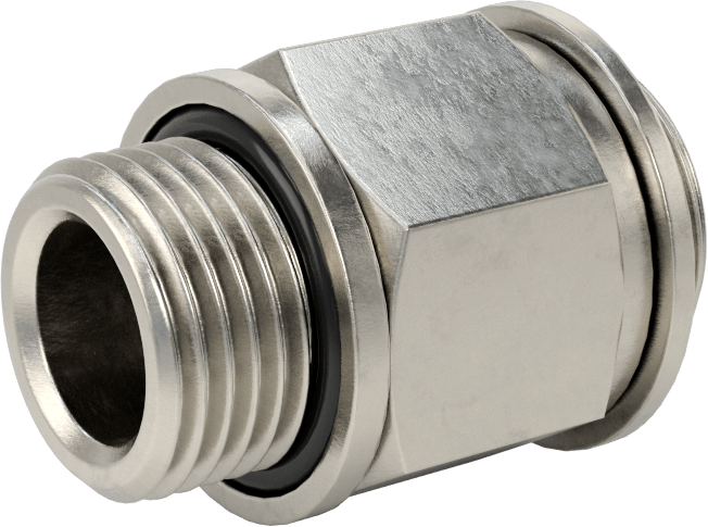 Aşırı Basınçlı 316 Paslanmaz Çelik Dişli Boru Bağlantı Elemanı, Düz Adaptör, 1/2 BSPP Erkek, M22 x 1,5 mm Erkek