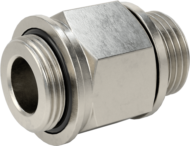 Aşırı Basınçlı 316 Paslanmaz Çelik Dişli Boru Bağlantı Elemanı, Düz Adaptör, 1/2 BSPP Erkek, M22 x 1,5 mm Erkek