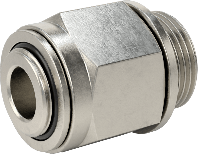 Aşırı Basınçlı 316 Paslanmaz Çelik Dişli Boru Bağlantı Elemanı, Düz Adaptör, 3/4 BSPP Erkek, M22 x 1,5 mm Erkek