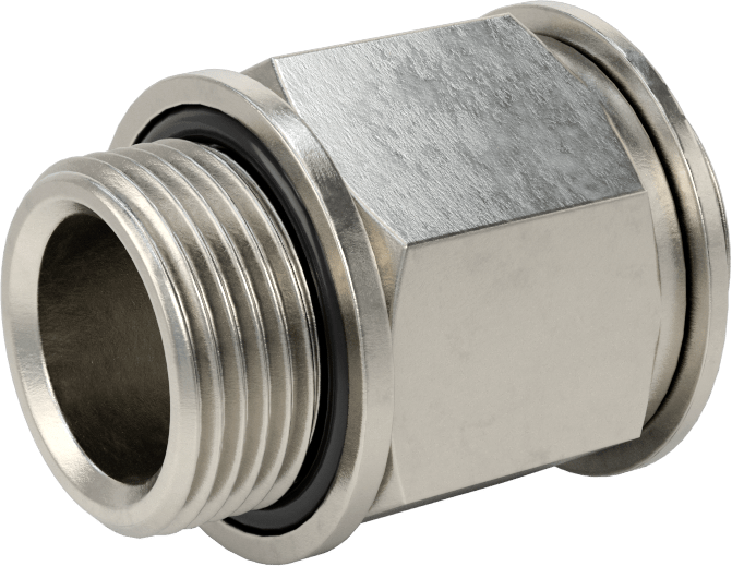 Aşırı Basınçlı 316 Paslanmaz Çelik Dişli Boru Bağlantı Elemanı, Düz Adaptör, 3/4 BSPP Erkek, M27 x 2 mm Erkek