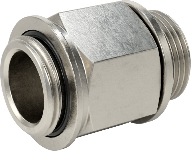 Aşırı Basınçlı 316 Paslanmaz Çelik Dişli Boru Bağlantı Elemanı, Düz Adaptör, 3/4 BSPP Erkek, M27 x 2 mm Erkek