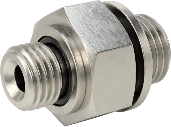 Aşırı Basınçlı 316 Paslanmaz Çelik Dişli Boru Bağlantı Elemanı, Adaptör, 7/16"-20 UN/UNF Dişli Erkek x 1/4 BSPP Erkek