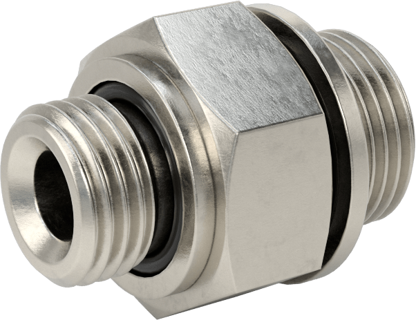 Aşırı Basınçlı 316 Paslanmaz Çelik Dişli Boru Bağlantı Elemanı, Adaptör, 9/16"-18 UN/UNF Erkek x 3/8 BSPP Erkek